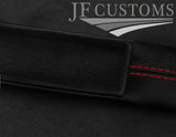 RED STITCH ITALIAN LEATHER 2X CAR KEY HOLDER PROTECTOR FITS BMW X5 E70 2007-2013