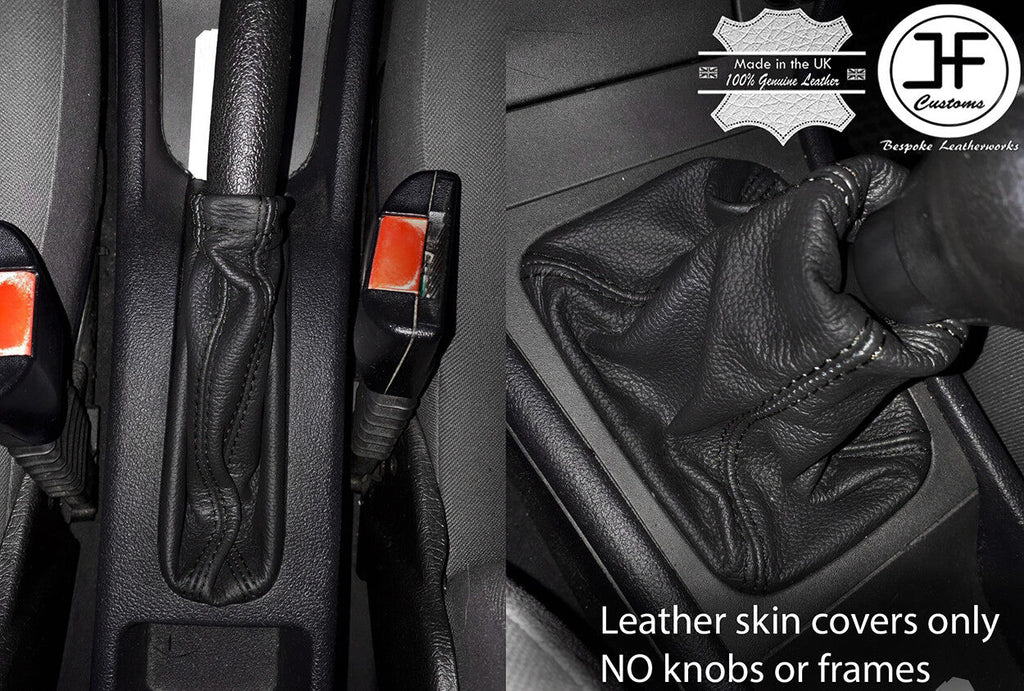 BLACK STITCH LEATHER GEAR HANDBRAKE COVER FOR VAUXHALL OPEL ASTRA G MK4 98-05