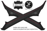 RED STITCH 2X A PILLAR REAL LEATHER COVERS FITS AUDI A3 CONVERTIBLE 2008-2013
