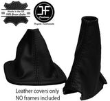 BLACK LEATHER AUTOMATIC GAITER SET FOR LAND ROVER DISCOVERY 200TDI 300TDI TD5 V8