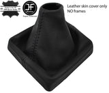 BLACK STITCH TOP GRAIN LEATHER GEAR GAITER FOR MITSUBISHI LANCER EVO 10 X 08-16