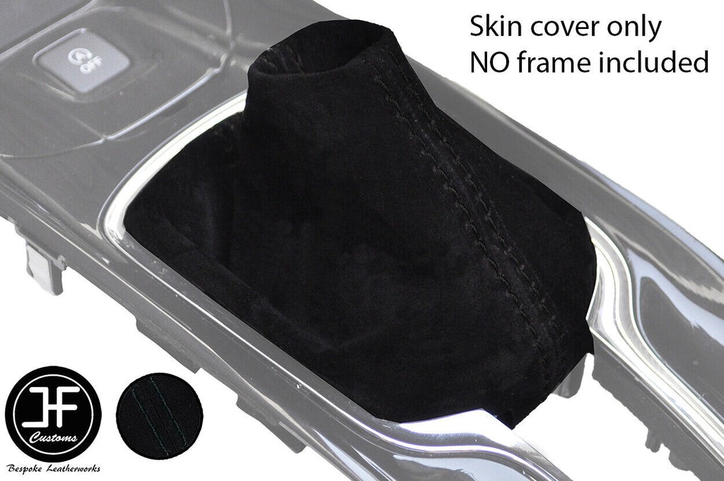 BLACK STITCH SUEDE MANUAL GEAR GAITER FITS HONDA HR-V HRV 2014-2019 CUSTOM NEW