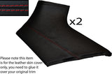 RED STITCH 2X REAR C PILLAR PANEL SKIN COVERS FITS AUDI A3 8P S3 03-12 3 DOOR