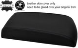 BLACK STITCHING ARMREST LID REAL LEATHER COVER FITS PEUGEOT 508 2011-2017