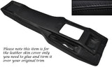 BLACK STITCHING CENTRE CONSOLE LEATHER SKIN COVER FITS TOYOTA MR2 MK1 1984-1990