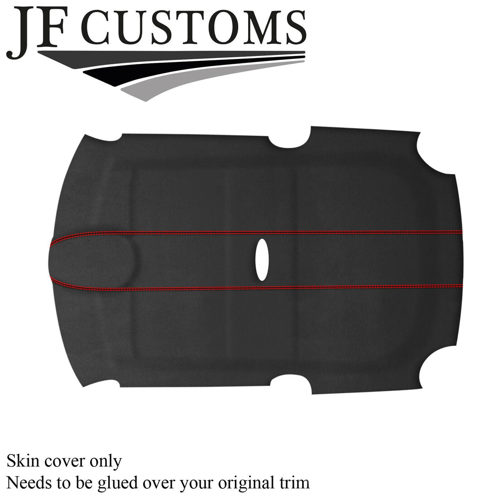 RED STITCH D GREY SUEDE ROOF HEADLINER COVER FOR BMW MINI R50 R53 01-06