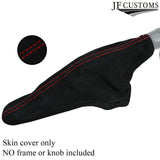 RED STITCHING REAL SUEDE HANDBRAKE GAITER FOR BMW MINI R50 R52 R53 2001-2006