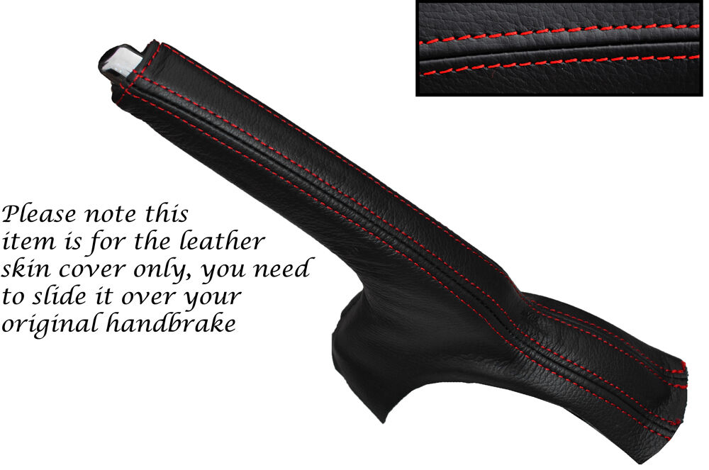 RED STITCHING LEATHER HANDBRAKE GAITER FITS SUZUKI SWIFT 2010-2014 MADE IN UK