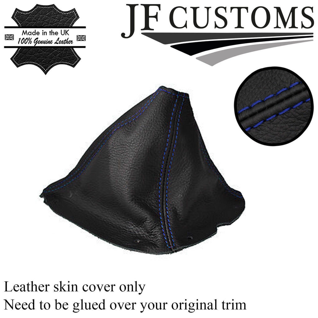 BLUE STITCHING ITALIAN LEATHER GEAR GAITER COVER FITS ROVER SD1 VITESSE