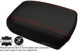 RED STITCH ARMREST LID GENUINE LEATHER COVER FITS HYUNDAI IX35 2010-2015