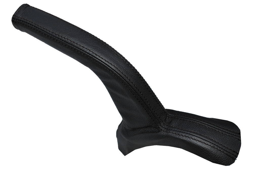 BLACK STITCHING LEATHER HANDBRAKE GAITER FITS MITSUBISHI OUTLANDER 2006-2012