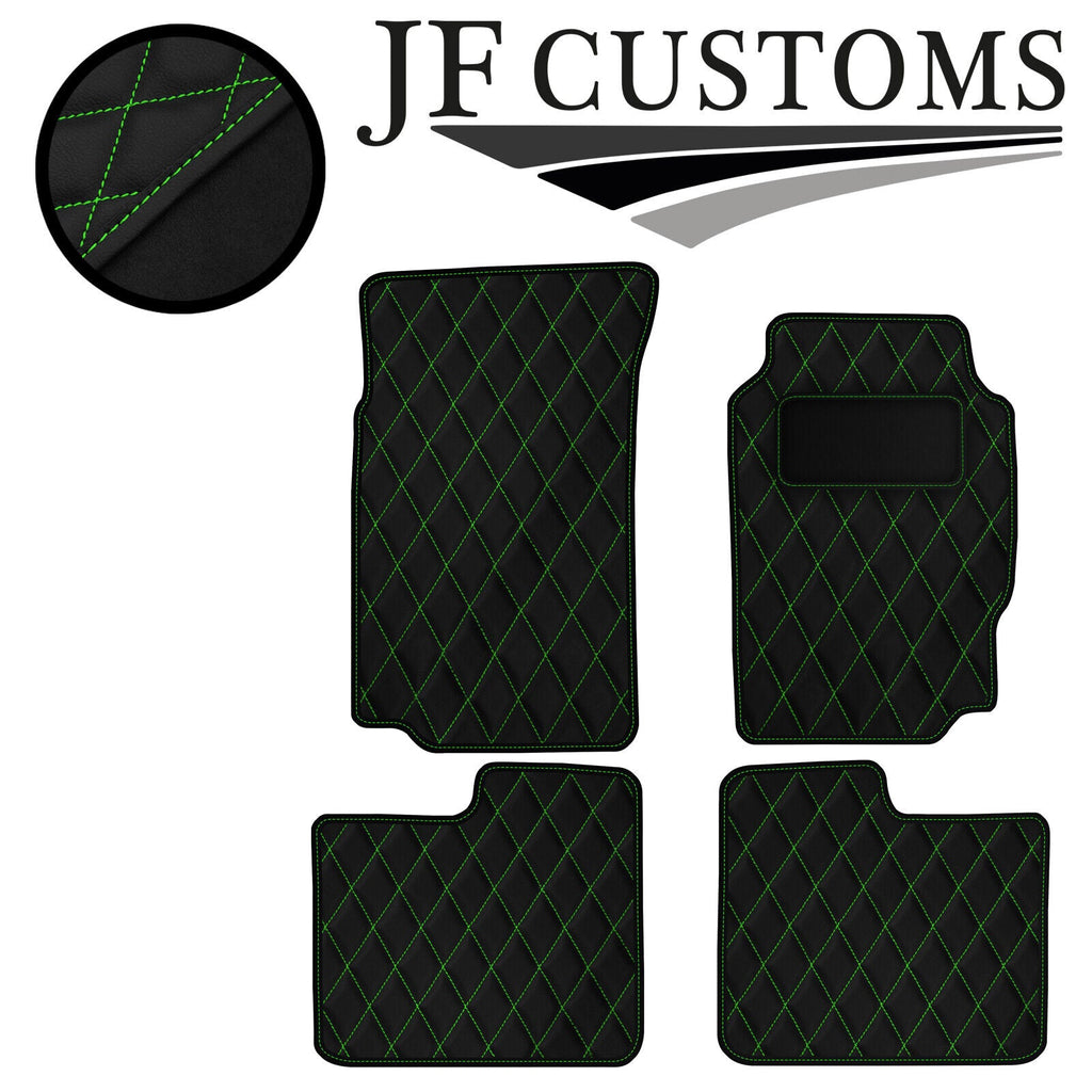 GREEN DIAMOND STITCH VINYL 4X TAILORED FLOOR CARPETS FOR PEUGEOT 406 95-04 JF1