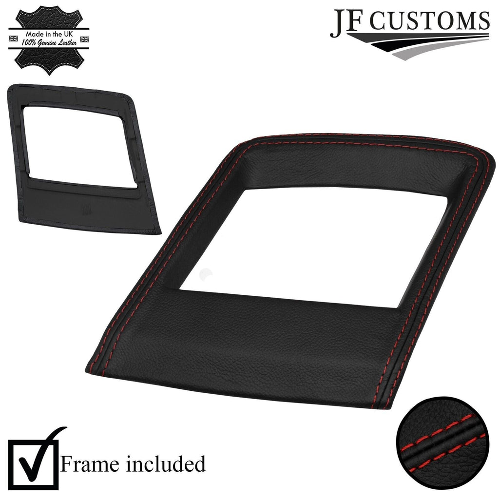 FITS CORVETTE C6 05-13 D RED STITCH LEATHER HUD DISPLAY BEZEL TRIM COVER+FRAME