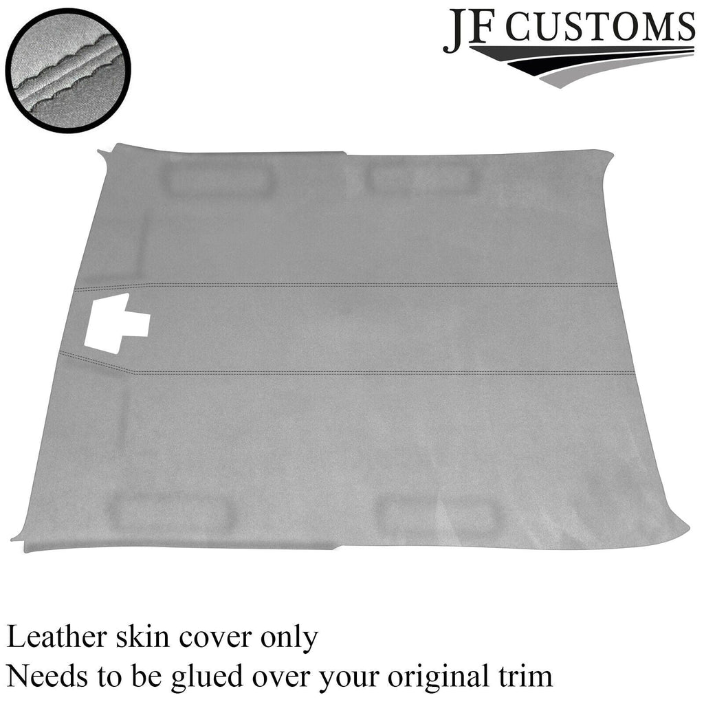 D GREY STITCH LUXE SUEDE L GREY HEADLINER COVER FITS FORD SIERRA COSWORTH 3 DR