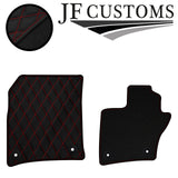 RED DIAMOND STITCH VINYL 4X TAILORED FLOOR CARPET FOR PORSCHE CAYENNE 10-18 JF1