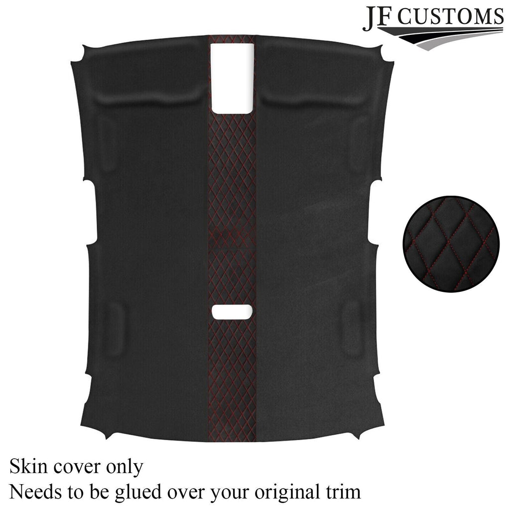 DSG2 D RED STITCH D GREY LUXE SUEDE HEADLINER COVER FOR AUDI A3 RS3 13-20 SALOON