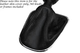 BLACK STITCHING MANUAL LEATHER GEAR GAITER FITS CHEVROLET CRUZE 2009-2014