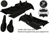 YELLOW STITCH CENTRE CONSOLE + GAITERS LEATHER COVERS FOR MERCEDES G WAGON W460