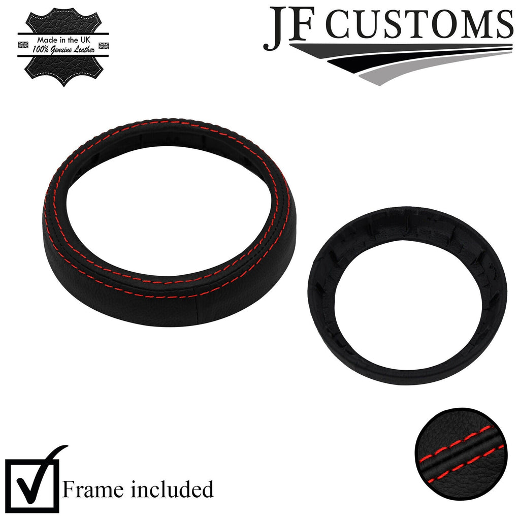 RED STITCH LEATHER GEAR SURROUND COVER + FRAME FOR BMW MINI R50 R52 R53 01-06