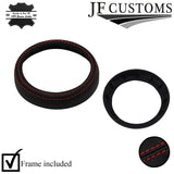 RED STITCH LEATHER GEAR SURROUND COVER + FRAME FOR BMW MINI R50 R52 R53 01-06