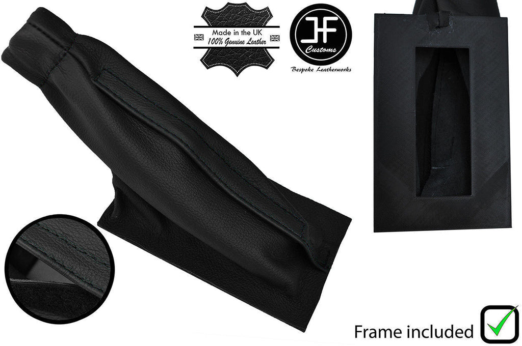 BLACK STITCH LEATHER HANDBRAKE GAITER+PLASTIC FRAME FITS TRIUMPH DOLOMITE 76-82