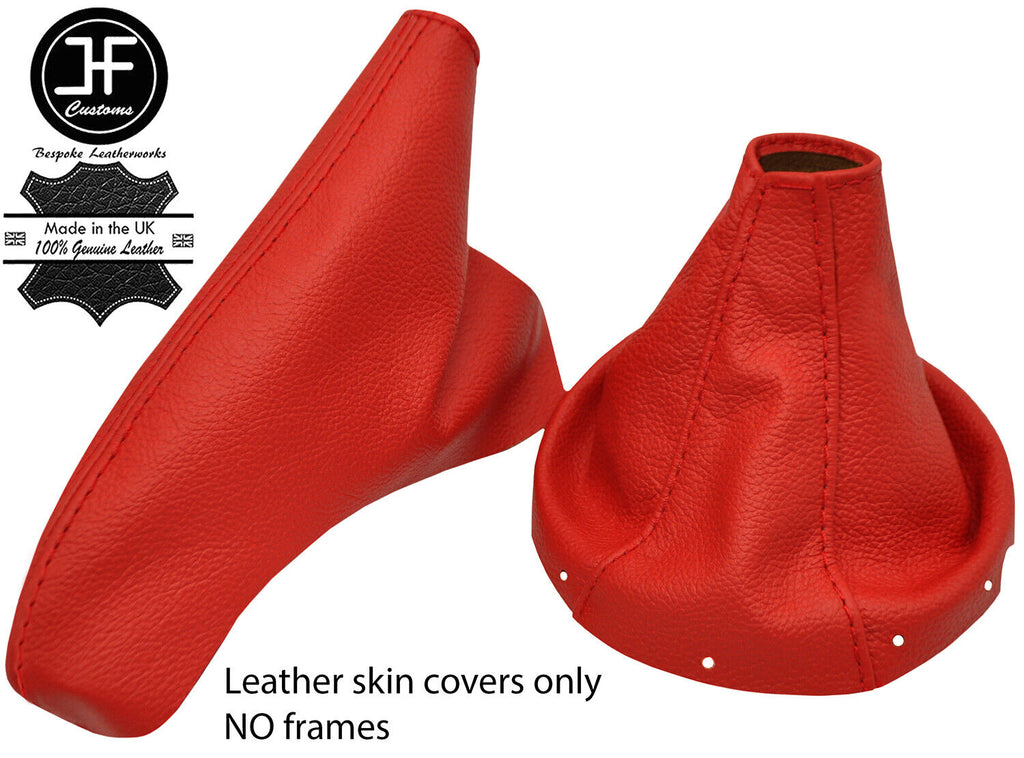 RED TOP GRAIN LEATHER GEAR & HANDBRAKE GAITER FOR TOYOTA SUPRA MKIV MK4 93-02