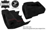 RED STITCH STEERING SHROUD COLUMN REAL SUEDE COVER FITS FORD MUSTANG 05-09