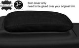 BLACK STITCH REAL SUEDE ARMREST LID COVER FITS LEXUS IS200 IS300 1998-2005