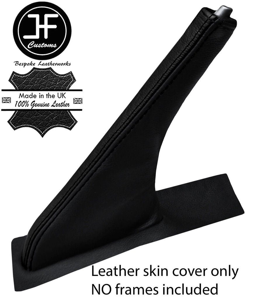 BLACK & BLACK LEATHER HANDBRAKE GAITER COVER FOR FOR HONDA INTEGRA 94-01 TYPE R