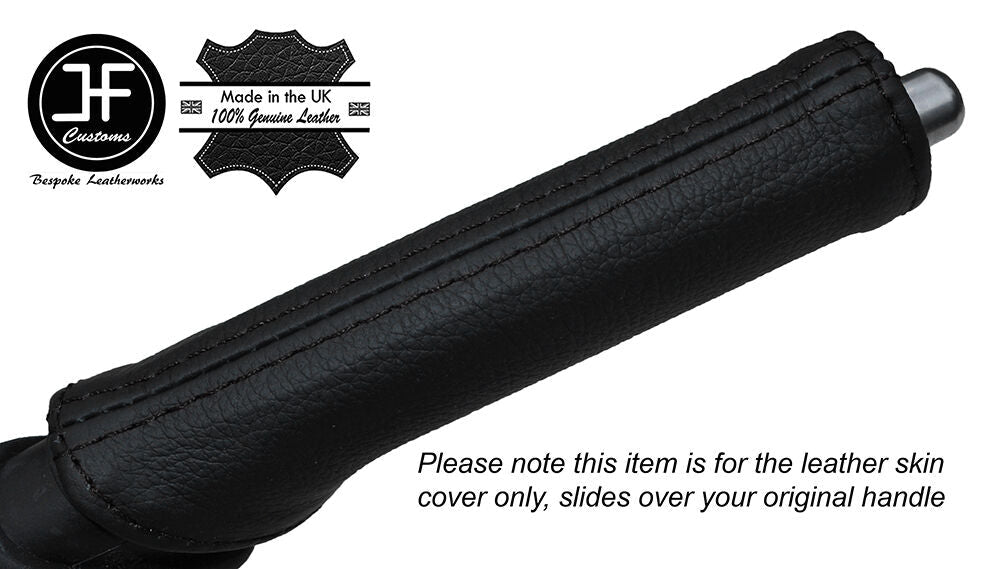 BLACK STITCHING HANDBRAKE HANDLE LEATHER COVER FITS TOYOTA AURIS 2012-2016