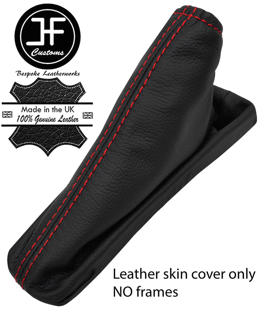 RED STITCH TOP GRAIN LEATHER HANDBRAKE GAITER FOR VAUXHALL OPEL MERIVA 02-10