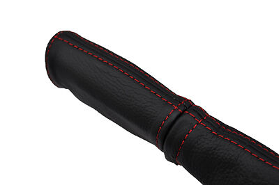 red stitch FITS FORD ESCORT MK3 80-85 LEATHER HANDBRAKE HANDLE COVER CUSTOM NEW