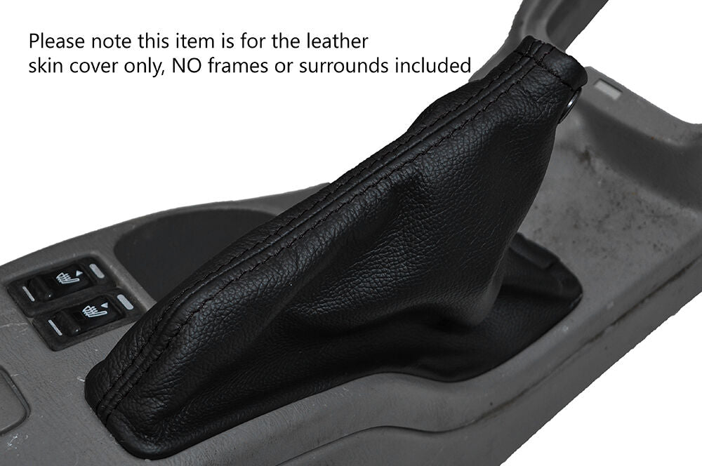 BLACK  STITCHING LEATHER SKIN HANDBRAKE GAITER FITS SUBARU FORESTER 2003-2008