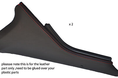 red stitch FITS RANGE ROVER P38 94-02 2X CENTRE CONSOLE PANEL LEATHER COVERS