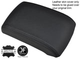 BLACK STITCHING ARMREST LID REAL LEATHER COVER FITS ISUZU D MAX D-MAX 2012-2017