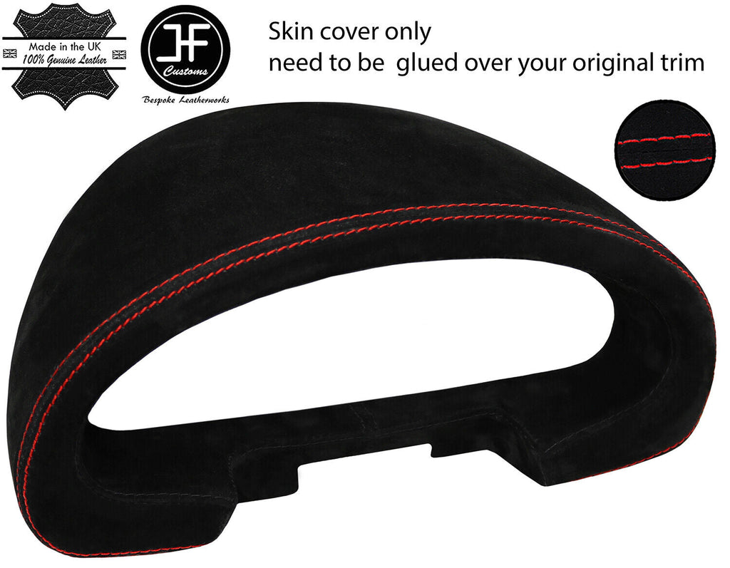 RED STITCH SPEEDO GAUGE HOOD SUEDE COVER FOR MAZDA MX5 MK1 MIATA 89-97 JF1