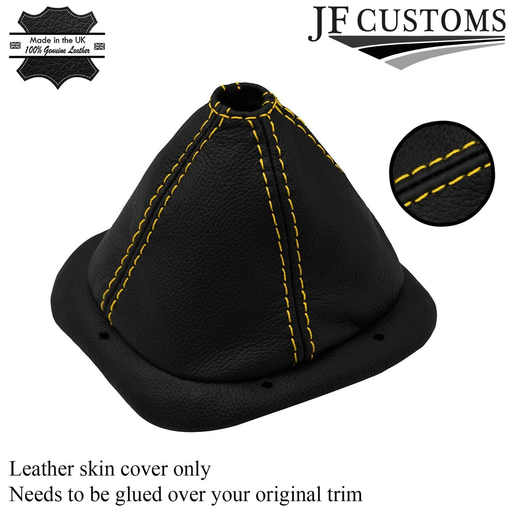 YELLOW STITCH FITS MORRIS MINOR 1000 55-71 LEATHER GAITER FITS OVER THE RUBBER