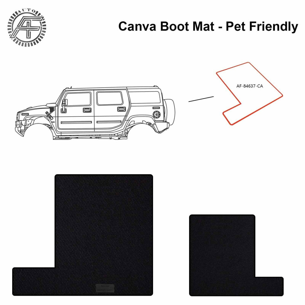 FOR HUMMER H2 2002-2009 DOG FRIENDLY TRUNK / BOOT CANVA MAT CAT/DOG CUSTOM NEW
