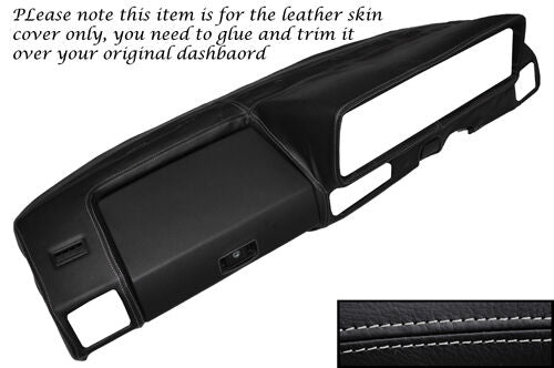 GREY STITCH DASH DASHBOARD LEATHER SKIN COVER FITS VW GOLF MK1 JETTA 1974-1983