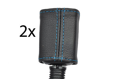 blue stitch FITS FORD FOCUS MK1 MK2 98-04 2X FRONT SEAT BELT LEATHER COVERS