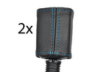 blue stitch FITS FORD FOCUS MK1 MK2 98-04 2X FRONT SEAT BELT LEATHER COVERS