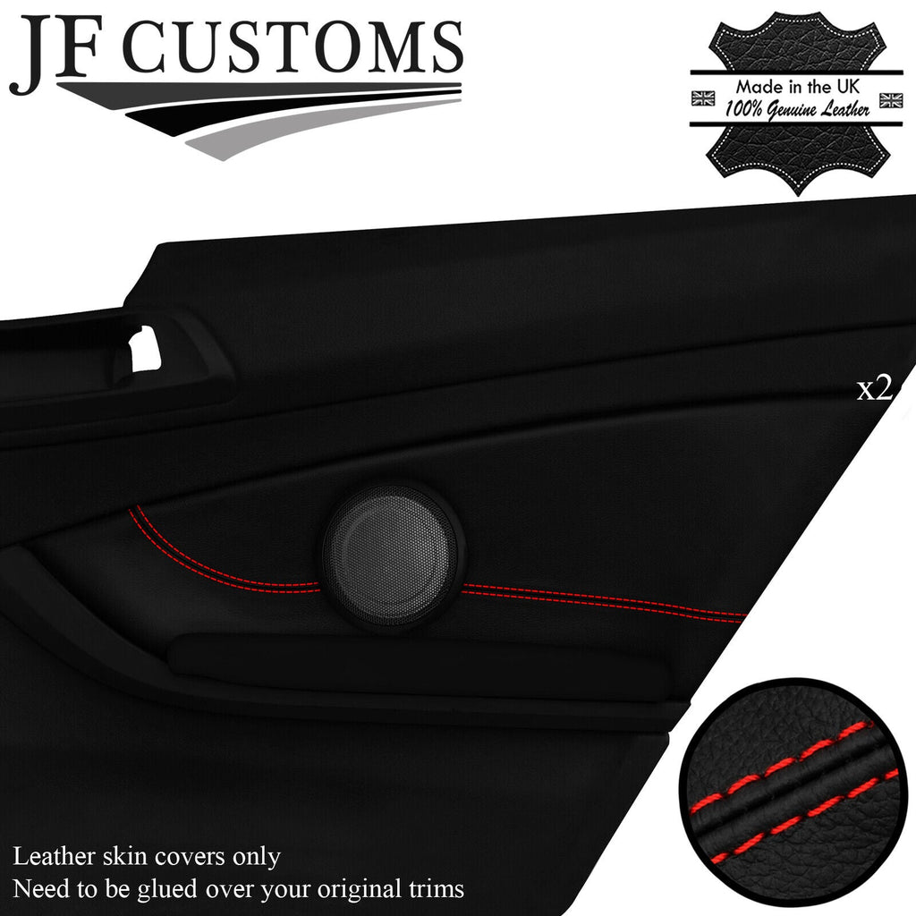 RED STITCH LEATHER REAR DOOR TRIM COVERS FOR BMW 4 SERIES F32 F33 F82 F83