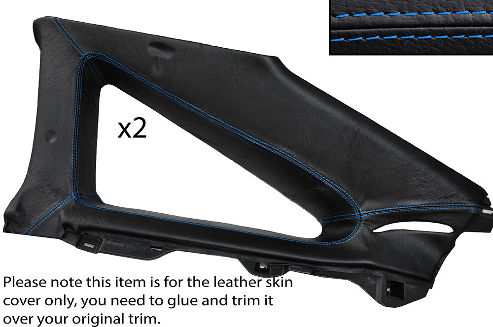 BLUE STITCH 2X REAR WINDOW PANEL TRIM SKIN COVERS FITS TOYOTA CELICA MK7 99-06