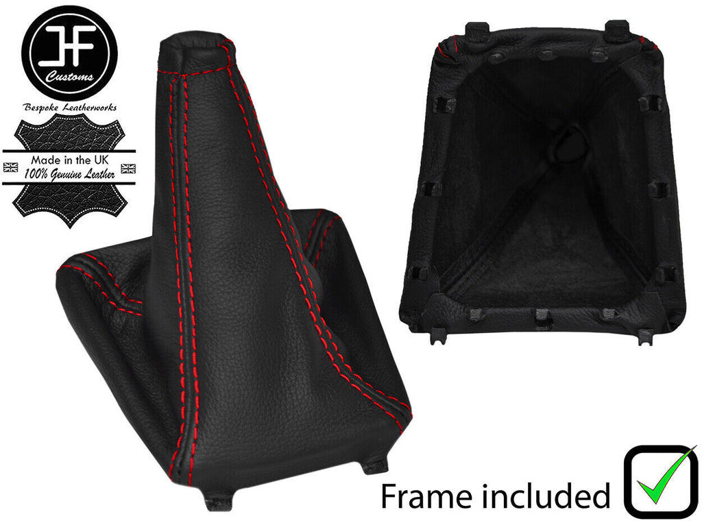 RED STITCH REAL LEATHER MANUAL GEAR+PLASTIC FRAME FOR PEUGEOT 406 COUPE 99-03