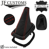 RED STITCH GEAR GAITER + FRAME FITS CHRYSLER GRAND VOYAGER 00-07 5 SPEED