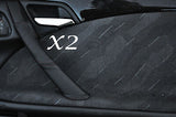 BLACK STITCH FITS MERCEDES E CLASS W210 1995-2002 2X REAR DOOR HANDLE COVERS