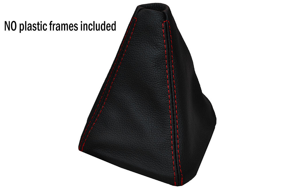 RED STITCHING LEATHER SKIN GEAR GAITER FITS SEAT IBIZA 1999-2002 CUSTOM NEW