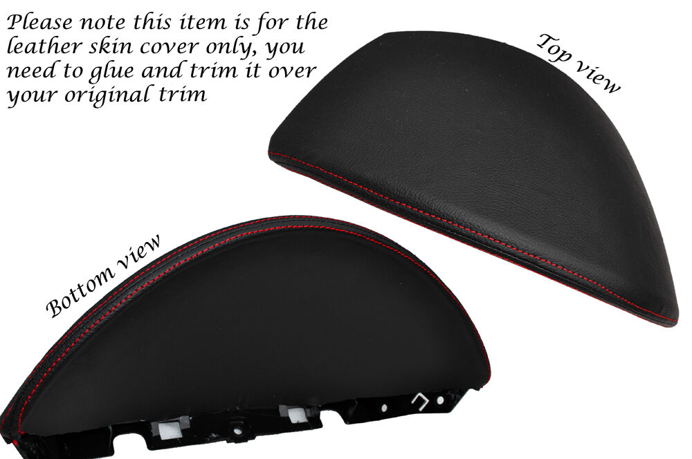 RED STITCH DASH COWL HOOD LEATHER SKIN COVER FITS SEAT TOLEDO 2004-2008