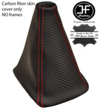 RED  STITCH CARBON FIBER VINYL GEAR GAITER FITS SUBARU IMPREZA WRX STI 08-14