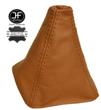 BROWN REAL LEATHER MANUAL GEAR GAITER COVER FITS FIAT PUNTO II MK2 1999-2005